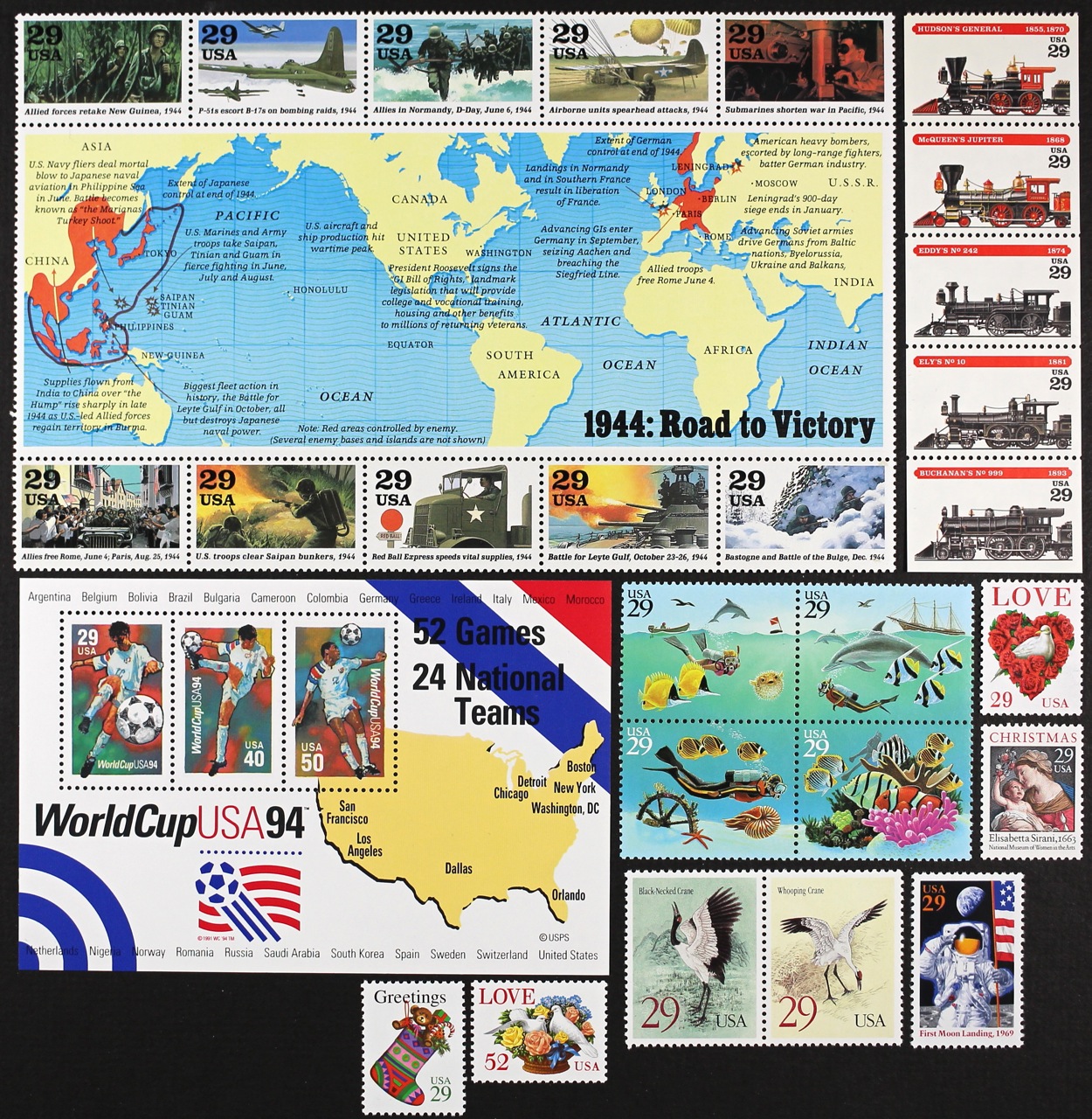 コレクション 1994 Commemorative Stamp Collection 1994 U.S. Commemorative Year Set 106 stamps with S/S